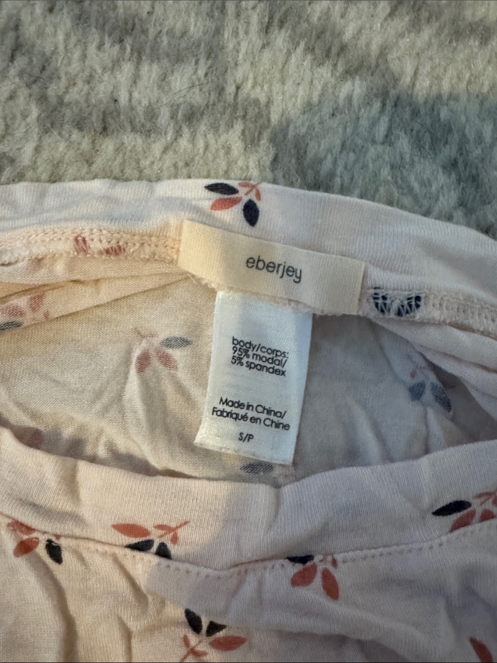 Eberjey Light Pink Floral Two-Piece Loungewear Set - Picture 2 of 2